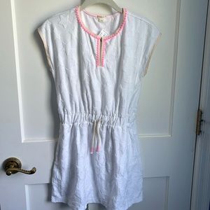 Crewcuts Girls Towel Coverup Star Dress - color: white, pink - size: 12 (girls)